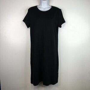 Horny Toad Crew Neck Short Sleeve Black Dress Size M